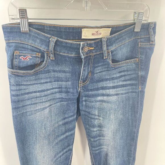 Hollister skinny jeans 5 27 mid rise zipper ankles - Picture 13 of 16
